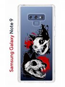 Чехол-накладка Samsung Galaxy Note 9 (591402) Kruche PRINT Коты-Черепа