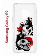 Чехол-накладка Samsung Galaxy S9  (580669) Kruche PRINT Коты-Черепа