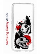 Чехол-накладка Samsung Galaxy A02s (594636) Kruche PRINT Коты-Черепа