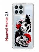 Чехол-накладка Huawei Honor X8 4G (638517) Kruche PRINT Коты-Черепа