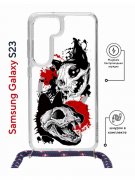 Чехол-накладка Samsung Galaxy S23 (638523) Kruche PRINT Коты-Черепа