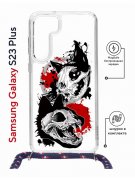 Чехол-накладка Samsung Galaxy S23 Plus (638526) Kruche PRINT Коты-Черепа