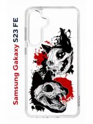 Чехол-накладка Samsung Galaxy S23 FE (646478) Kruche PRINT Коты-Черепа