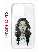 Чехол-накладка Apple iPhone 13 Pro (606543) Kruche PRINT Чернотравница
