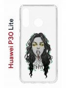 Чехол-накладка Huawei P30 Lite (585137) Kruche PRINT Чернотравница