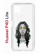 Чехол-накладка Huawei P40 Lite  (588940) Kruche PRINT Чернотравница