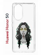 Чехол-накладка Huawei Honor 50 (610635) Kruche PRINT Чернотравница
