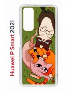 Чехол-накладка Huawei P Smart 2021 (594564) Kruche PRINT Мурпринт