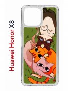 Чехол-накладка Huawei Honor X8 4G (638517) Kruche PRINT Мурпринт
