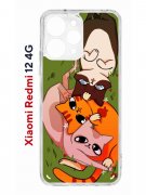 Чехол-накладка Xiaomi Redmi 12 4G (646479) Kruche PRINT Мурпринт