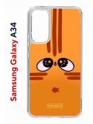 Чехол-накладка Samsung Galaxy A34 5G (637294) Kruche PRINT Мурчальня