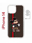 Чехол-накладка iPhone 14 Kruche Magnet Print LuxMickey