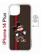 Чехол-накладка iPhone 14 Plus Kruche Magnet Print LuxMickey