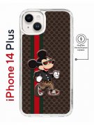 Чехол-накладка iPhone 14 Plus Kruche Magnet Print LuxMickey