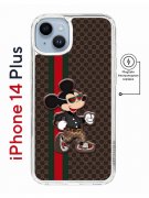 Чехол-накладка iPhone 14 Plus Kruche Magnet Print LuxMickey