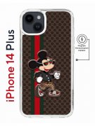 Чехол-накладка iPhone 14 Plus Kruche Magnet Print LuxMickey