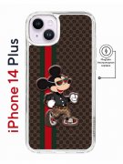 Чехол-накладка iPhone 14 Plus Kruche Magnet Print LuxMickey