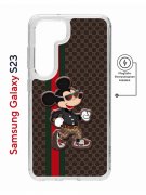 Чехол-накладка Samsung Galaxy S23 Kruche Magnet Print LuxMickey