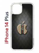 Чехол-накладка iPhone 14 Plus Kruche Print LuxG