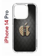 Чехол-накладка iPhone 14 Pro Kruche Print LuxG