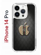 Чехол-накладка iPhone 14 Pro Kruche Print LuxG