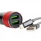 АЗУ 2USB+кабель USB-iP LDNIO C303 1m Red