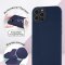 Чехол-накладка iPhone 13 Pro Kruche Silicone Navy blue