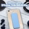 Чехол-накладка iPhone 7/iPhone 8/iPhone SE (2020)/iPhone SE (2022)/iPhone 6/6S Derbi Magnetic Stand Transparent Cyan