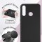 Чехол-накладка Huawei Y6p 2020 Kruche Silicone Plain Black
