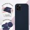 Чехол-накладка iPhone 12 Pro Max Kruche Silicone Navy blue