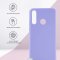 Чехол-накладка Huawei Y6p 2020 Kruche Silicone Plain Lilac purple