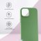 Чехол-накладка iPhone 14 Kruche Silicone Plain Light green