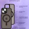 Чехол-накладка iPhone 13 Kruche Camera Shine Magnet Black