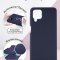 Чехол-накладка Samsung Galaxy A12 Kruche Silicone Plain Midnight blue