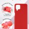 Чехол-накладка Samsung Galaxy A12 Kruche Silicone Plain Red
