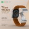 Ремешок для Apple Watch 42mm/44mm/45mm Amazingthing Titan Weave Brown