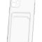 Чехол-накладка iPhone 12 Derbi Poket с карманом для карт прозрачный