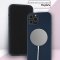 Чехол-накладка iPhone 13 Pro Max Kruche Silicone Magnet Navy blue