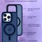 Чехол-накладка iPhone 14 Pro Kruche Camera Shine Magnet Blue