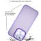 Чехол-накладка iPhone 15 Pro Kruche Camera Shine Lilac purple