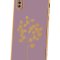 Чехол-накладка iPhone XS Max Kruche Plating Shell Grass purple 