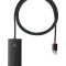 ХАБ USB-разветвитель 4 порта+Type-C Baseus Lite Black 1m
