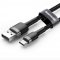 Кабель USB-Type-C Baseus Cafule Gray/Black 0.5m 3A