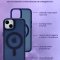Чехол-накладка iPhone 13 Kruche Camera Shine Magnet Blue