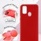 Чехол-накладка Samsung Galaxy M30S/M21 Kruche Silicone Plain Red