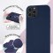 Чехол-накладка iPhone 13 Pro Max Kruche Silicone Navy blue