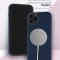 Чехол-накладка iPhone 13 Pro Kruche Silicone Magnet Navy blue