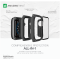 Защитное стекло для Apple Watch 44mm Amazingthing Impact Shield Pro Black с бампером 