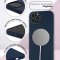 Чехол-накладка iPhone 13 Pro Max Kruche Silicone Magnet Navy blue