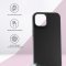 Чехол-накладка iPhone 14 Kruche Silicone Plain Black